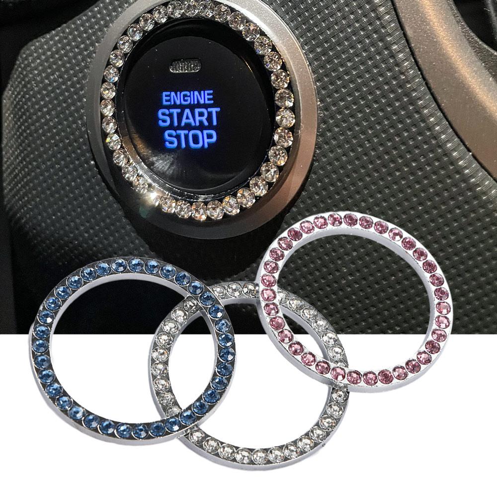 Cover Car Start Decorative Circle Start Stop Engine Decorative  Ring Switch Button Decor