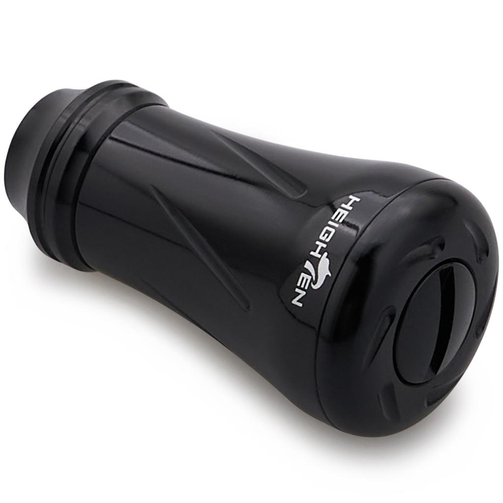 HEIGHTEN 19mm Reel Handle Knob, 6.8g, Compatible with Shimano and Daiwa (Type A and Type S), New Pillar Series (Black) (869)