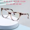 Spring Hinge Women Cat Eye Prescription Glasses For The Nearsighted Anti Blue Rays Myopia Spectacles Power 0 -0.5 -0.75 To -6.0