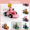 Super Mario Gifts Kart Princess Peach Pull Back Figure Car Pvc Toy Collection