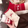 Носки средней длины Miu Style с бантом, шерстяные, красные, со знаком зодиака, для Нового года, свадьбы, женские