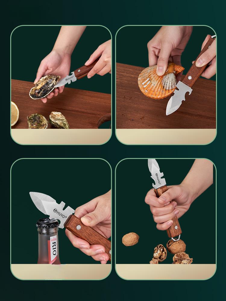 Утолщенный нож из нержавеющей стали для устриц, простой бытовой нож для гребешков, открывалка для устриц, коммерческий многофункциональный инструмент для вскрытия раковин