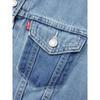 Levis Цветной блок Удобная Повседневная Куртка из Денима с Коротким Рукавом и Круглым Вырезом Женские куртки 0052H-0000