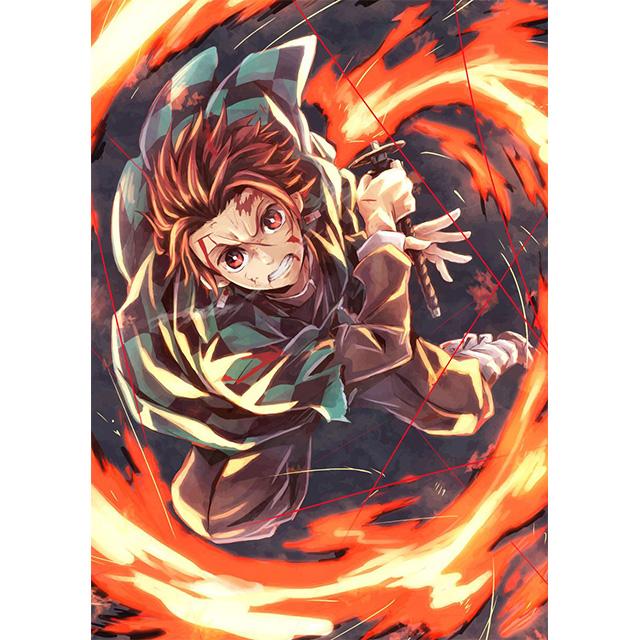 Япония Аниме про жаркие битвы Клинок, рассекающий демонов Принты Постер Холст Картина Современное настенное искусство Картина Гостиная Спальня Домашний декор