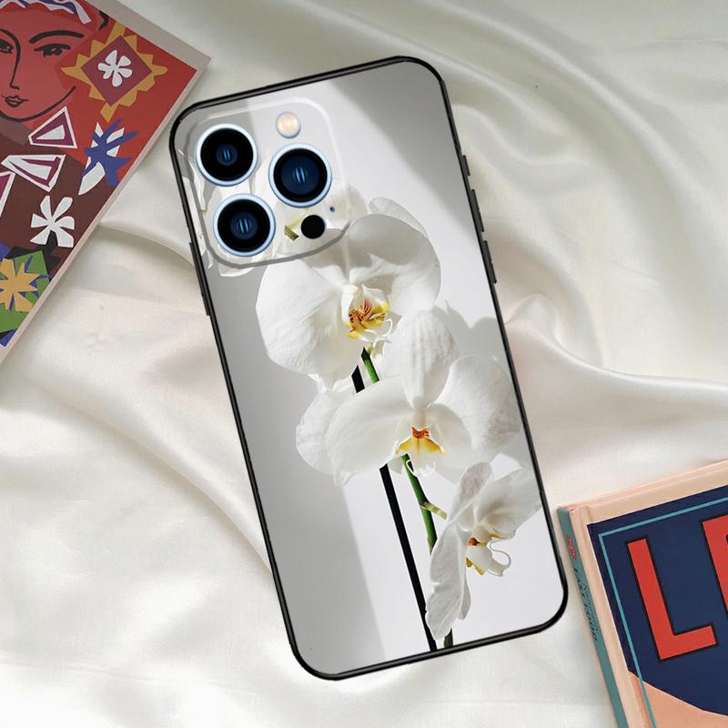 Orchid Flowers Colorful Phone Case For iPhone 17 16 15 13 12 11 14 Pro Max 16 Plus 12 13 Mini 16e 17 Air Funda Cover