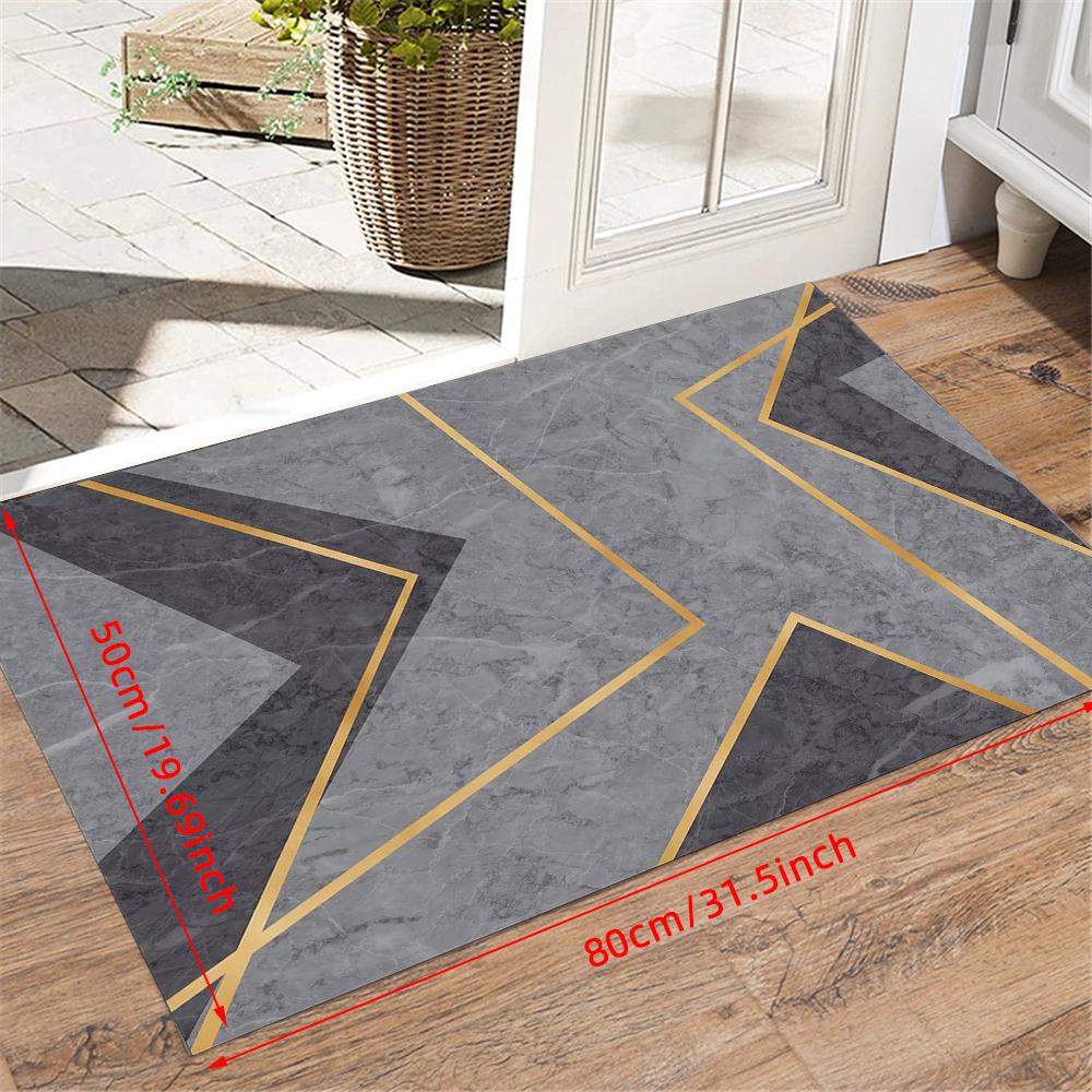 1 шт. 1 см утолщенный геометрический мраморный узор дверной коврик мягкий фланелевый входной коврик для домашнего декора противоскользящий ковер впитывающий воду кухонный коврик для ванной