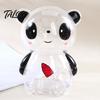 Break Resistant Piggy Bank Clear Panda for Kids, Plastic Cash Coin Bank, Money Saving Jar Box Decoration, Christmas Birthday Girls Boys
