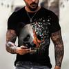 New Fun Animal Panda Pattern Men's T-Shirt Printed T-Shirt Fashion Round Neck Plus Size Short Sleeve Personalized Men's T-Shirts