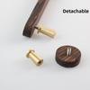 Durable Cabinet Pulls Brass Walnut Wood Knobs Drawers Handles  for Cupboard Wardrobe Drawer Door