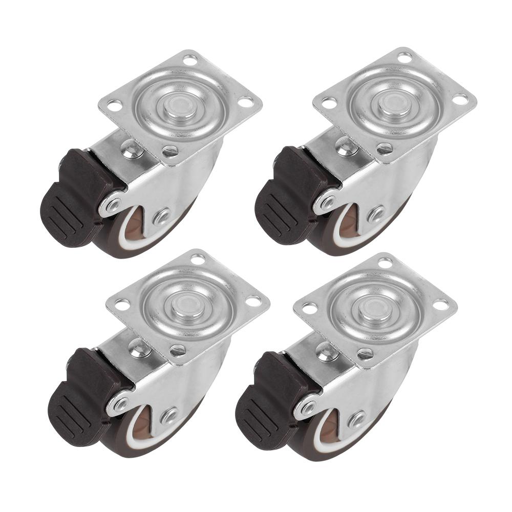 Универсальное роликовое колесо мягкое резиновое колесо 1/2 дюйма для платформы тележка кресло аксессуар поворотный ролик 4 шт мебельный ролик