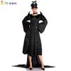 Western Carnival Party Witch Costume Play Demon Horns Diablo Floor Mopping Dress Vampire Show Costume