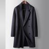 Осенне-зимний тренчкот из 100% шерсти, молодежная деловая двухсторонняя теплая повседневная куртка без кашемира