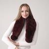 Зимняя теплая шаль из натурального меха кролика, шарф, уличные женские шарфы