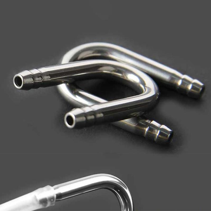 Регулятор CO2 для аквариума, диффузор, распылитель, воздушный насос, нержавеющая сталь, U-образная трубка, изогнутый соединитель