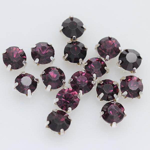 40 цветов 4 мм 100 шт./упак. стеклянные круглые пришивные стразы с серебряными когтями для украшений, свадебных платьев, одежды, поделок, отделки