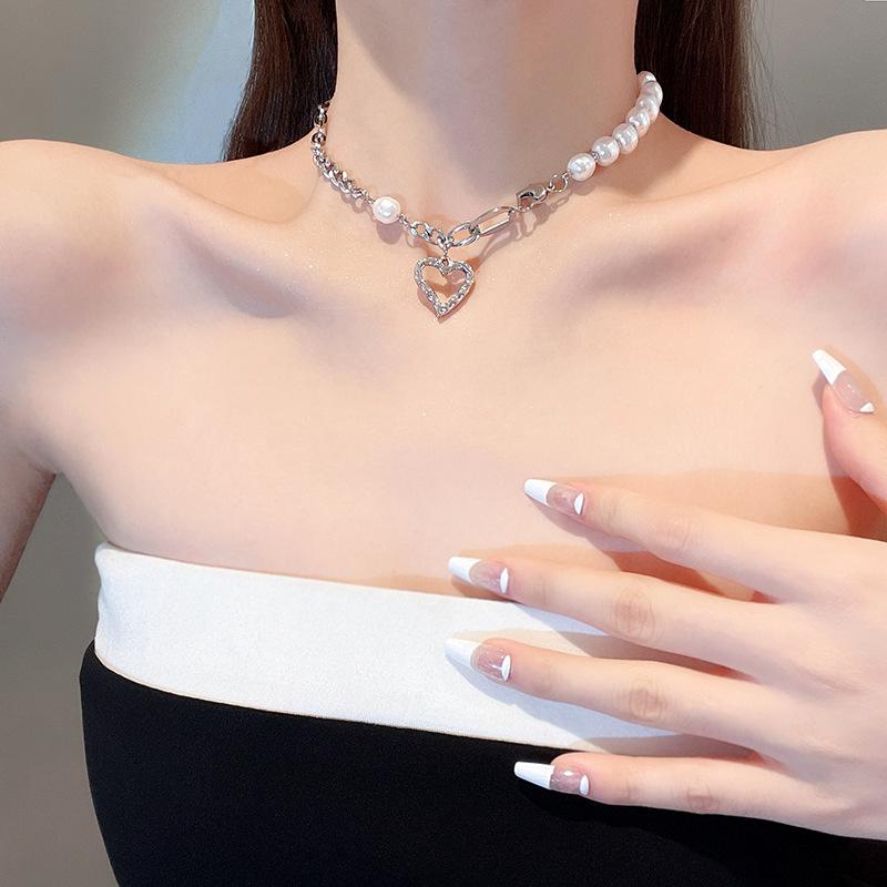 Ins милая миллениал сестра y2k ребенок любовь браслет-цепочка цепочка на ключицу цепочка-сердечко разное волосы