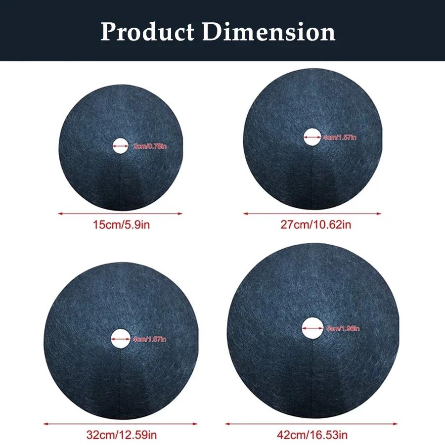 5 шт. Нетканый кольцо-мульча для деревьев, Барьер от сорняков, Защитный коврик, Покрытие для растений, Противосорняковое, Садовая ткань для контроля сорняков, 15 см - 82 см