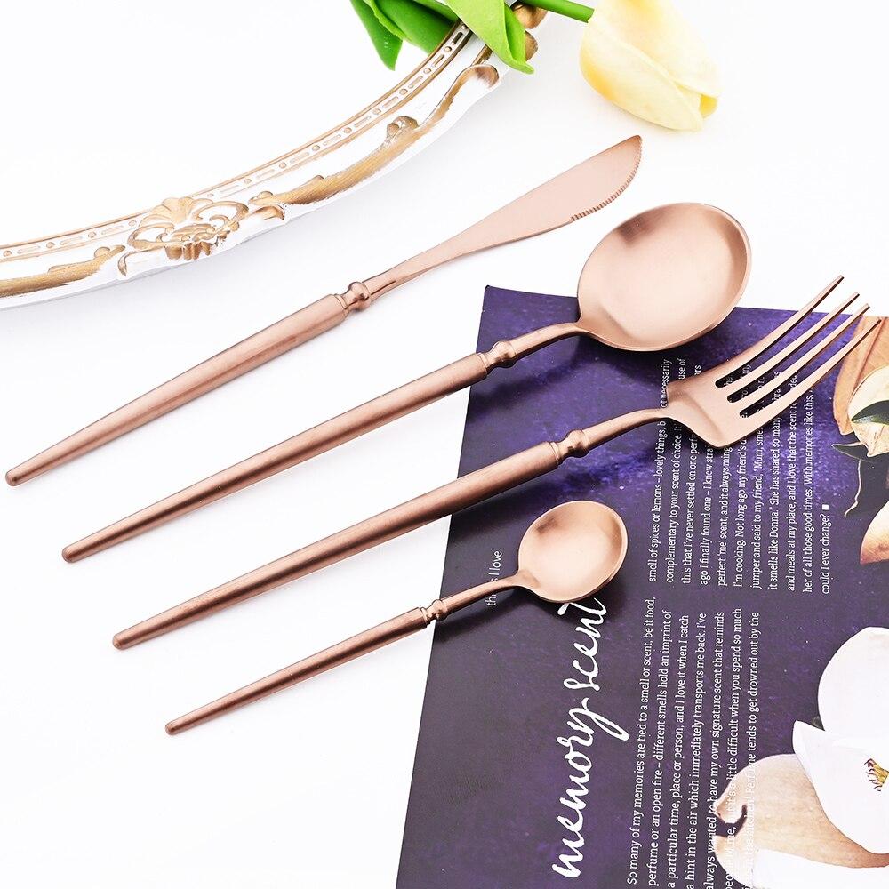 4 шт., набор столовых приборов из нержавеющей стали 304, роскошный набор столовых приборов, золотая вилка, ложки, острый нож, сверхмощный набор столовых приборов для западного ужина