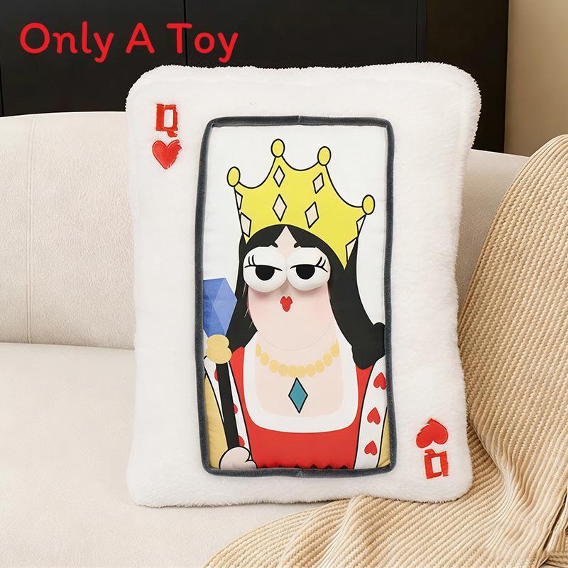 Plush Embroidered Playing Card Pillow Cushion Gift For Friends And Kids