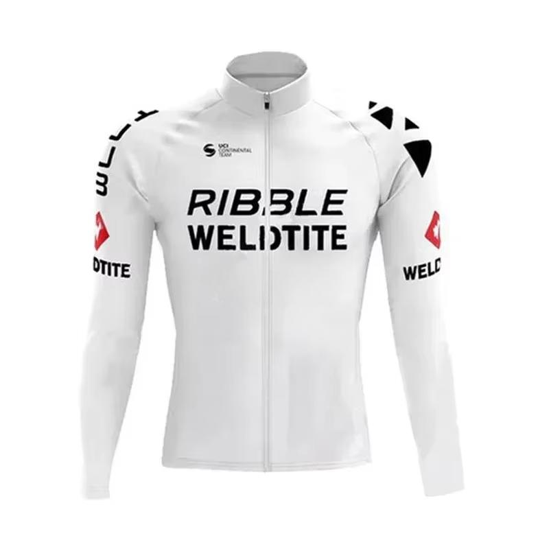 2026 Белый Комплект Велосипедной Одежды Ribble Weldtite Осенняя Мужская Рубашка для Шоссейного Велосипеда Велосипедные Штаны МТБ Майка Велосипедные Штаны