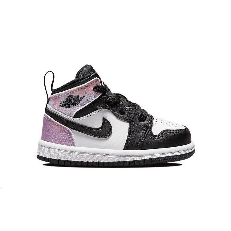 Детские кроссовки Air Jordan 1 Mid SE TD Zen Master Black White Amethyst-Wave DM6217-001