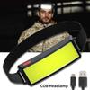 New Style Mini Portable USB Rechargeable COB Headlamp LED Light with Built-in Battery Flashlight for Outdoor Camping Fishing Car Repair