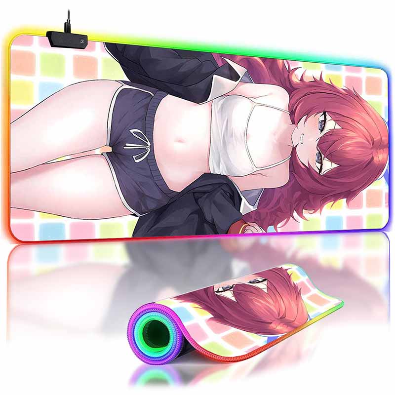 Natsume Iroha Аниме BA Коврик для мыши XXL RGB Игровой коврик для мыши Buraka HD Аксессуары для геймеров Большие светодиодные коврики для мыши PC Ковер с подсветкой
