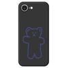 For iPhone 16e Case Simple Bear Pattern Printing Straight Edge TPU Phone Back Cover