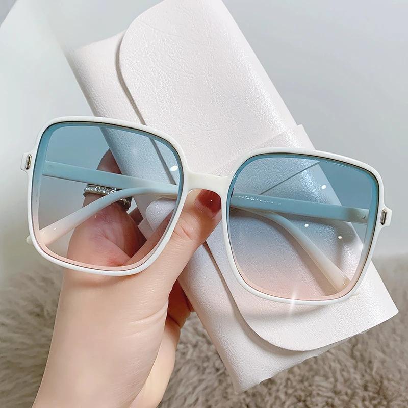 Square Sunglasses Woman Retro Vintage Gradient Sun Glasses Female Clear Lens Uv400 Protection Glasses Women
