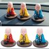 Солнечные кивающие статуэтки Будды на удачу, Фигурки буддийских монахов для благочестивой молитвы, Украшения