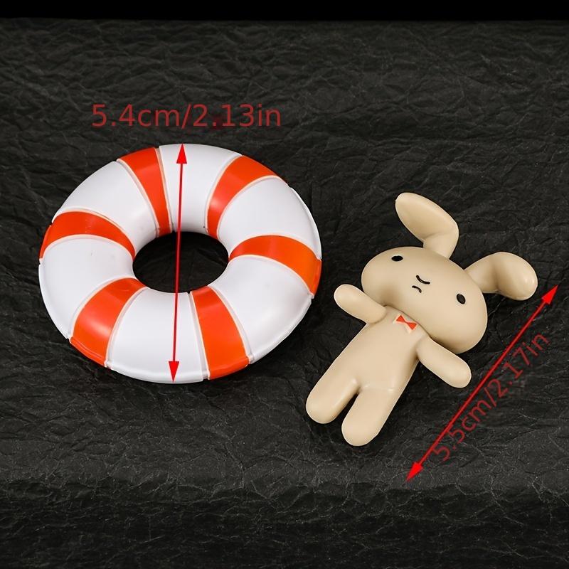 5 Маленьких фигурок пловцов-новичков, Аниме Мультяшный Белый Кролик, Динозавр, Фигурки-украшения в виде свиньи