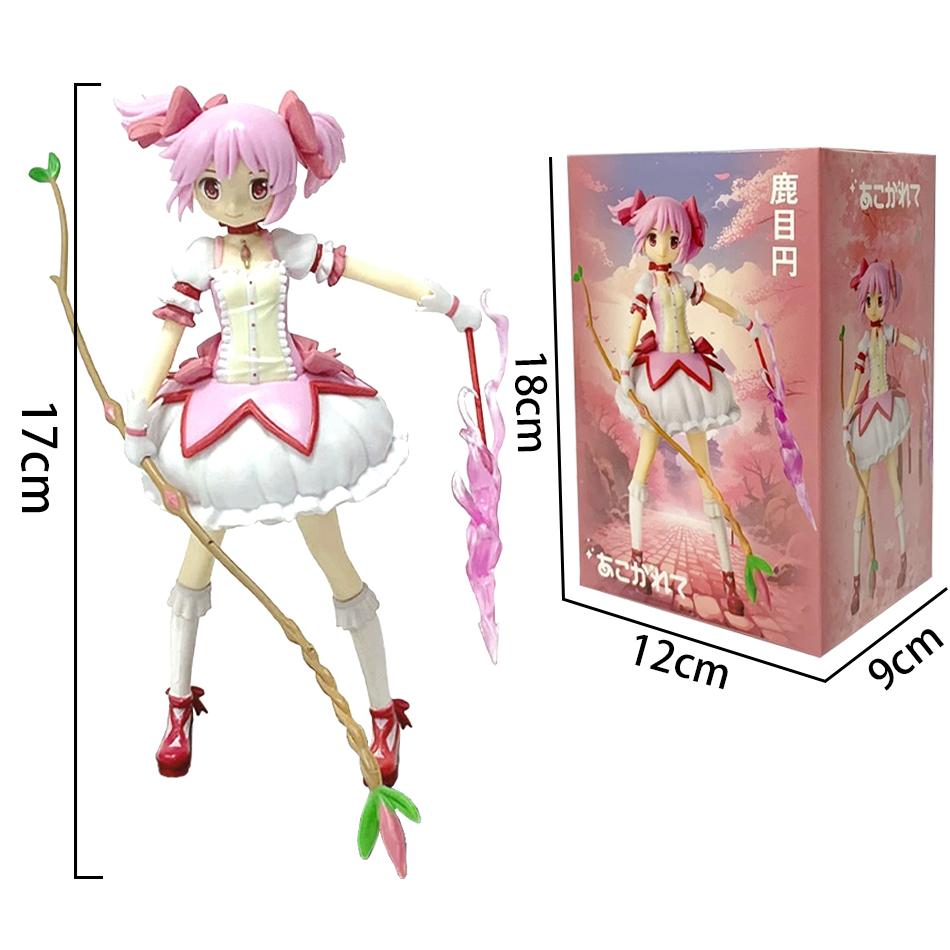 15СМ Аниме Фигурка Puella Magi Madoka Magica Сидячая Поза Мадока Фигурка Действия Волшебная Девочка Модель Декор Статуэтка Куклы Игрушки Подарок