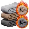 Winter Thick Cold Protection Thick Pile Constant Temperature of Reinforced Heel and Sizes Type Dark Gray FUSHI&MON Men's Socks, Wool, [Extra Lining,