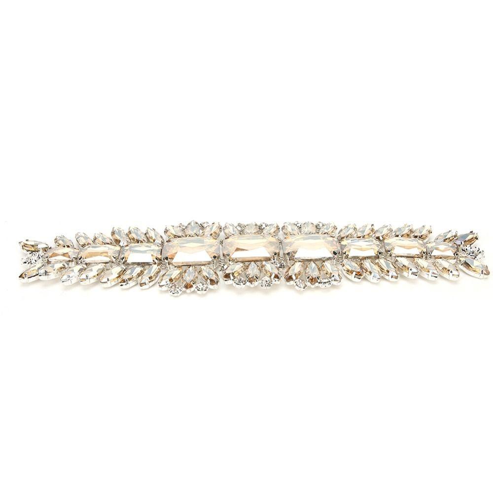 2pcs Rhinestones Trims Rhinestone Chain Trim Sparkly Rhinestone Applique Clothing DIY