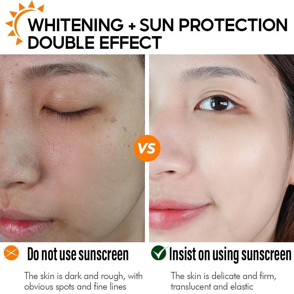 2pcs Whitening Sunscreen SPF50+ UV Protection Sun Screen Moisturizing Brightening Sunblock Skin Care