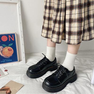 Модные британские туфли Mary Jane Little Leather 2024 Весна и осень Новые толстые подошвы Универсальные женские туфли Zapatillas De Deporte