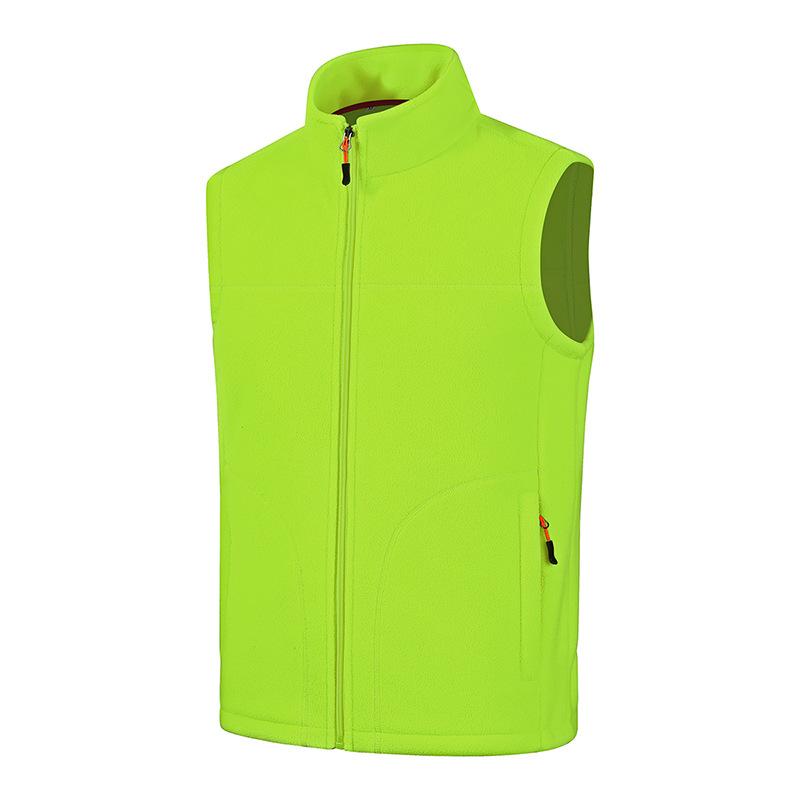 Men S Fleece Sleeveless Zip Up Vest Casual Workwear