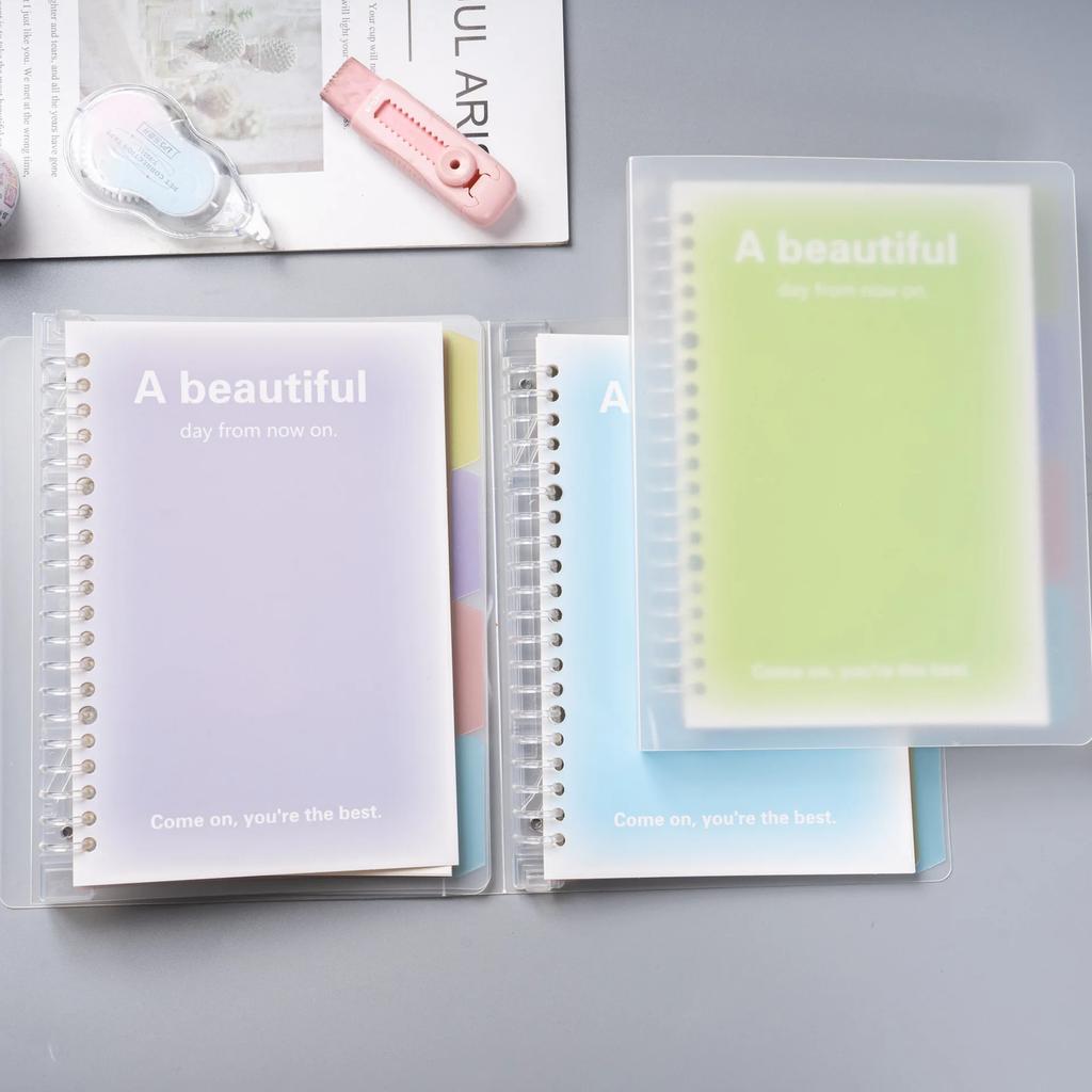 Блокнот Ins с отрывными листами, с градиентной цветной разлиновкой, простые блокноты для записей, канцелярские принадлежности для школьников и студентов