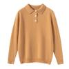 Premium Wool Polo Collar Sweater for Boys and Girls - Solid Color, Autumn/Winter Base Layer