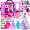 Одежда и аксессуары для куклы-девочки, шкаф-гардероб для куклы-девочки с одеждой, платьями, обувью и другими вещами для куклы-девочки для 11,5-дюймовой одежды для куклы-девочки как
