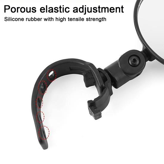 1/2 шт. вращающееся зеркало заднего вида на руль велосипеда небьющееся универсальное легкое в установке регулируемое крепление на руль выпуклое зеркало аксессуары