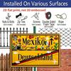 2D Flat, 1pc "Mexiko Deutschland" Aluminium Sign 8x12 Inch - Mexican & German Cultural Elements Design, Travel Themed Metal Wall Decor, Vintage