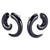 Готические женские и мужские панк-черные акриловые серьги-гвоздики в форме улитки, ювелирные изделия для пирсинга ушей