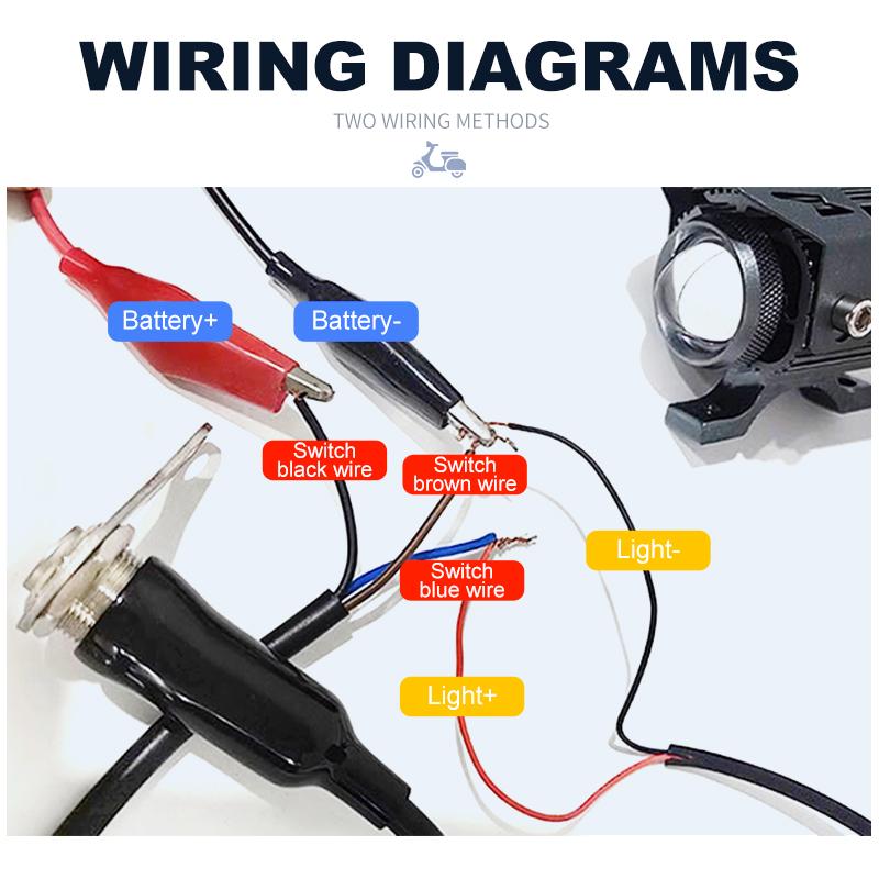 Motorcycle Handlebar Switch Metal Waterproof On Off Motorbike Button Momentary Latching for Start Stop Brake Horn Hazard Light Switches4