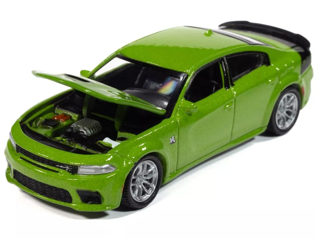Autoworld 1/64 Dodge Charger Swinger R/T Scar Pack 2023 Зеленый Charger Swinger Sublime Литая модель автомобиля [Параллельный импорт]