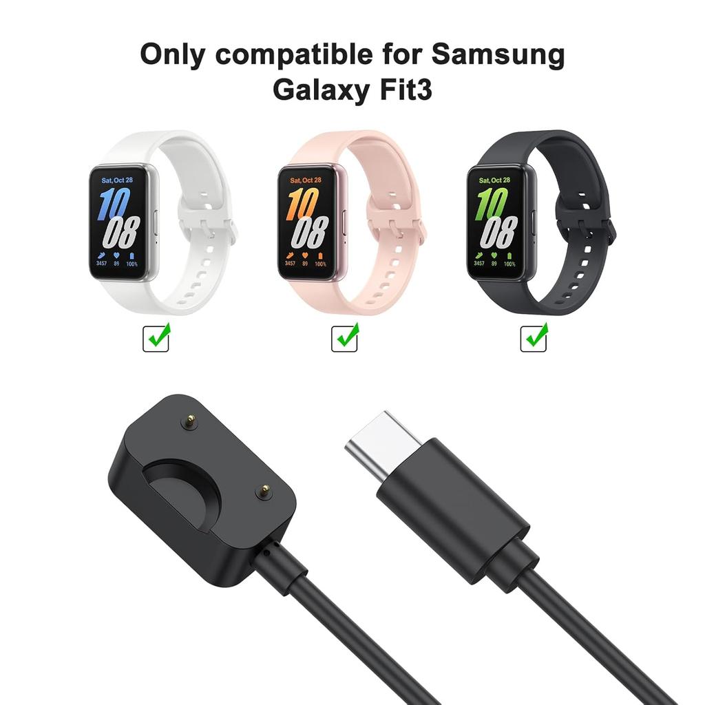 2 шт. для Samsung Galaxy Watch Fit 3 SM-R390 USB-C Зарядное устройство для смарт-часов Запасное зарядное устройство