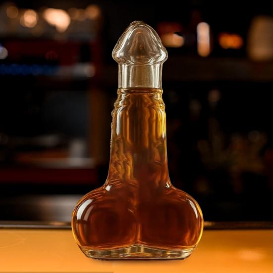 Забавный дозатор для спиртных напитков для взрослых, стеклянная бутылка вина, графин, дозатор для напитков для домашнего бара, уникальные подарки для мужчин