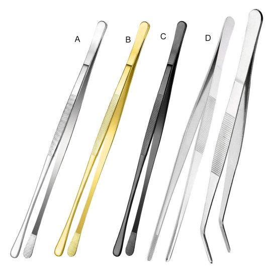 Пинцет из нержавеющей стали, щипцы с прецизионными зубцами, пинцет для еды, приготовление пищи, выпечка, ремонт, морепродукты, пинцет для барбекю, кухонный гаджет