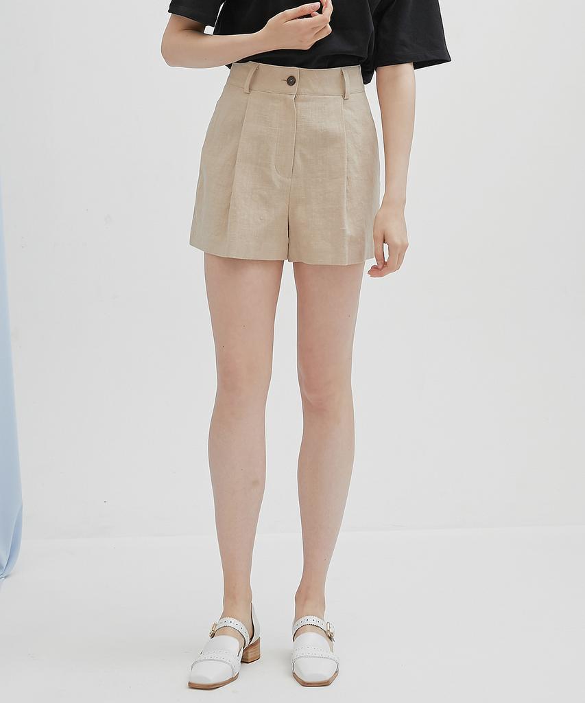 MODERNABLE High-Waisted Basic Pants - Beige