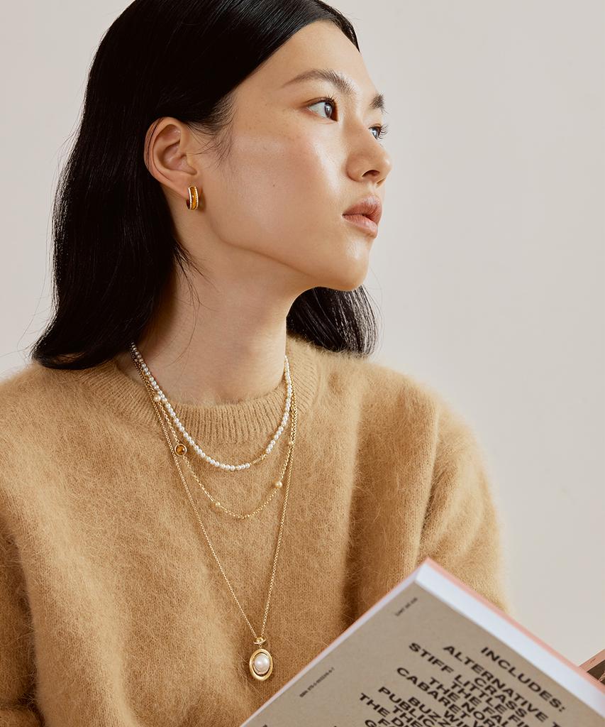 Lola Rose Heliocentric Freshwater Pearl Bead Necklace